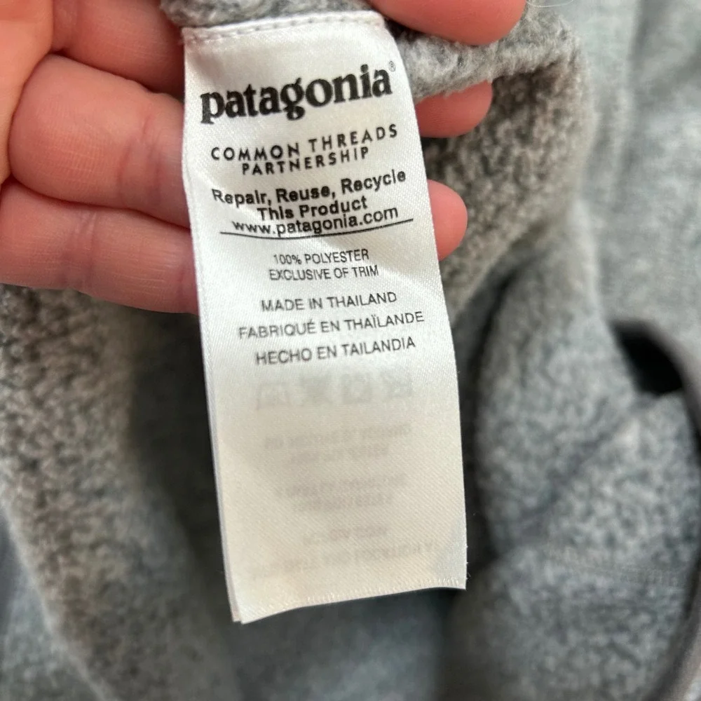 Patagonia Better Sweater 1/4 Zip Fleece Wabash College Grey Mens Large L‎